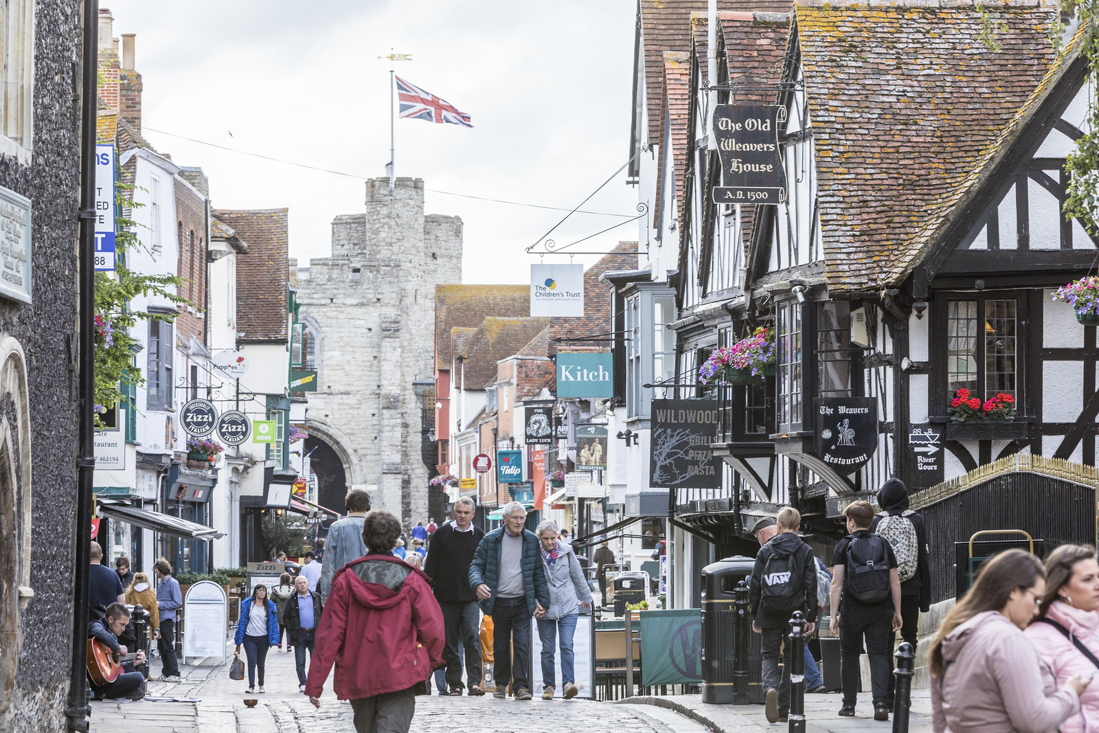 Winkelstraat tijdens een TTO Taalreis Canterbury